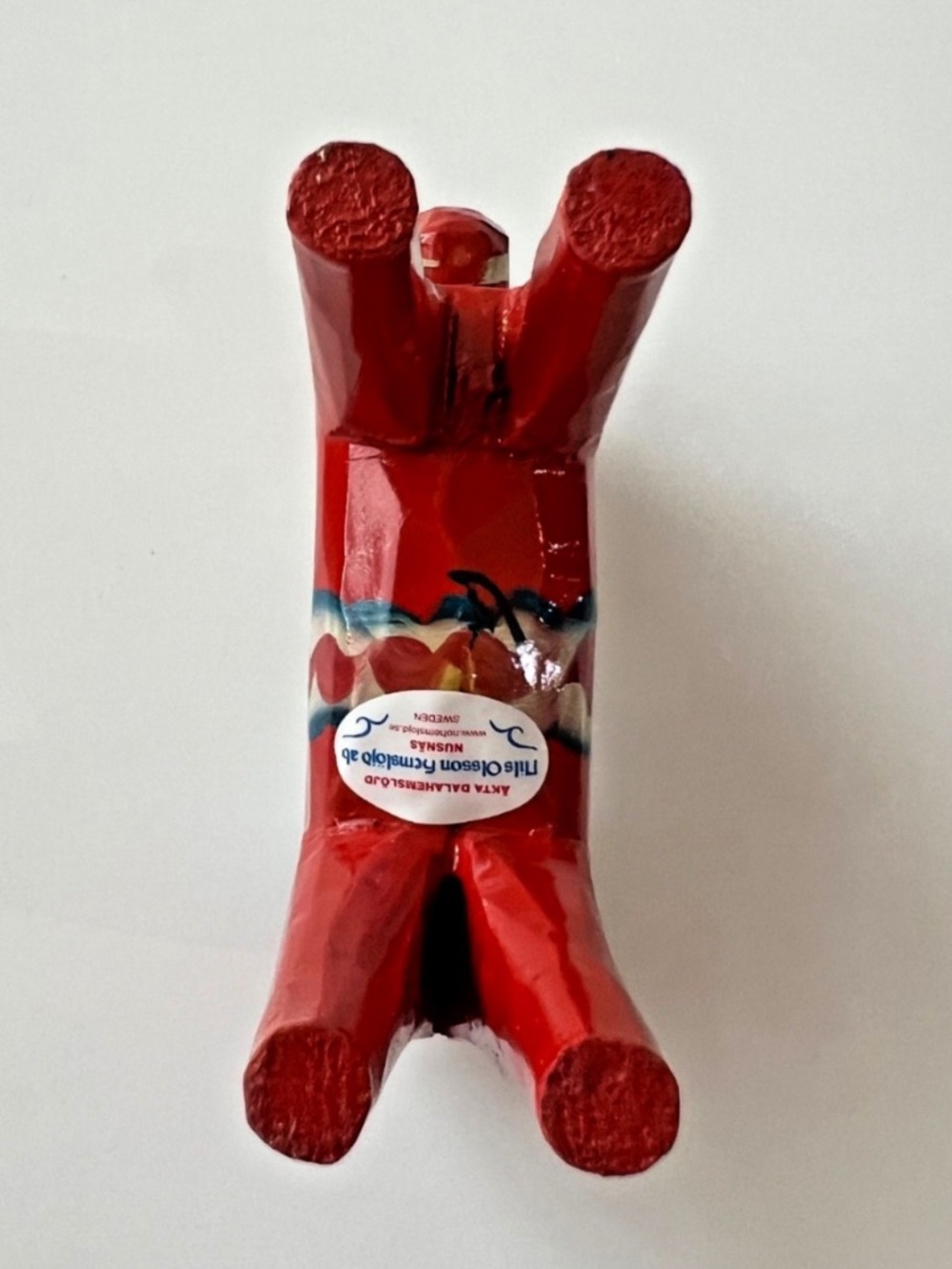 Swedish Dala Horse Red Wooden 4” tall Nils Olsson AKTA Dalahemslojd Hand Painted - Picture 5 of 7